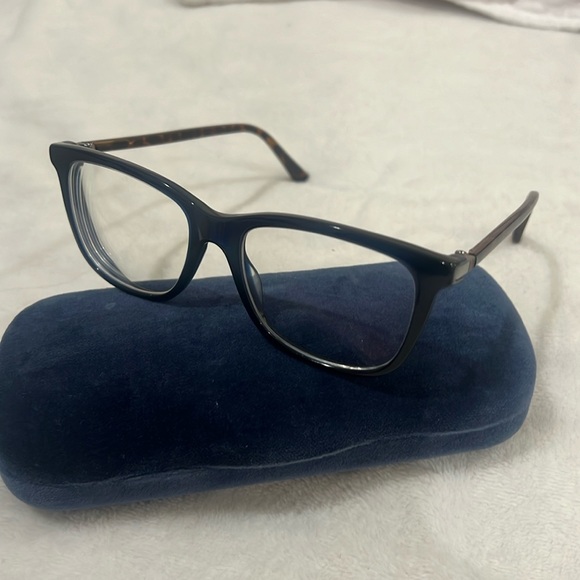 Square navy blue/ tortoise Gucci frames - Picture 1 of 2